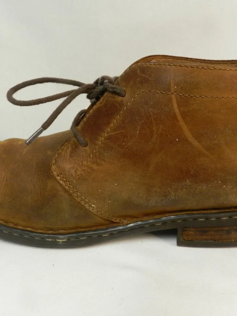 Born Harrison Men Leather ankle Boots Lace Up Chukka Casual brown Size Sz 11.5